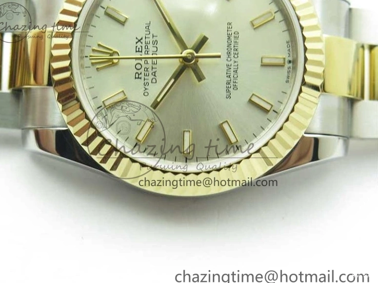 MiroTime 0506 Datejust 31mm 278273 SS YG BP Maker Best Edition Silver Sticks Markers Dial on SS YG Oyster Bracelet QuickDry 2712